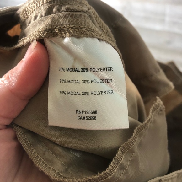 Ellen Tracy beige modal convertible lightweight pants - Picture 2 of 5